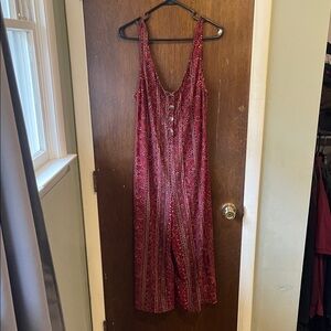 Show Me Your MuMu Burgundy Paisley jumpsuit